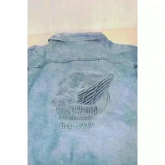 Gold Wing Road Rider Vintage Denim Graphic Biker Oversized Y2K Jacket Men's XXXL - Picture 16 of 16